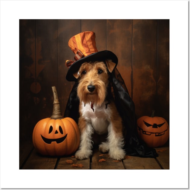 Fox Terrier Halloween Wall Art by NatashaCuteShop